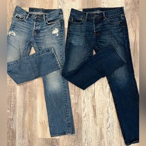 2 pairs of 32x32 Abercrombie & Fitch men’s jeans, very lightly used.